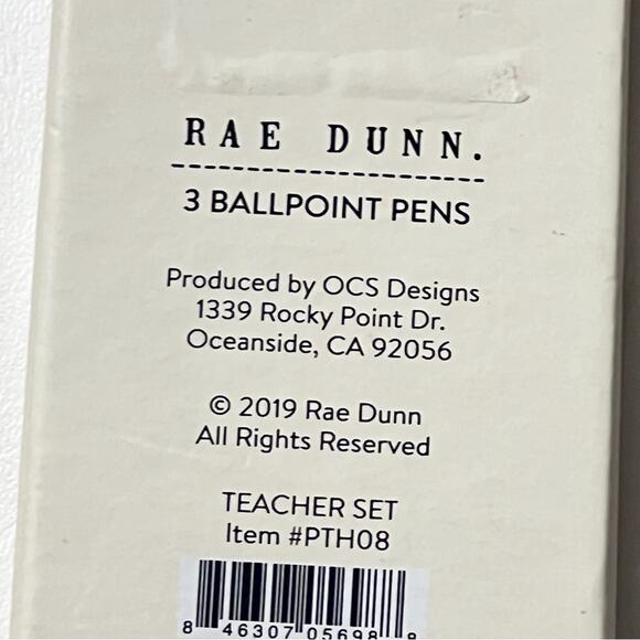 RAE DUNN Logo Three Ball Point Pen Teacher Inspiration Collection Writing Set - Picture 3 of 7